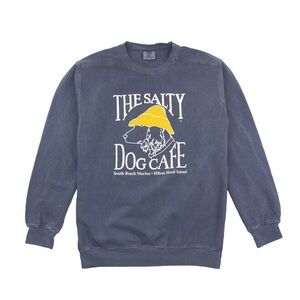 Comfort Colors Navy Blue 'The Salty Dog Cafe' Crew Neck Sweatshirt